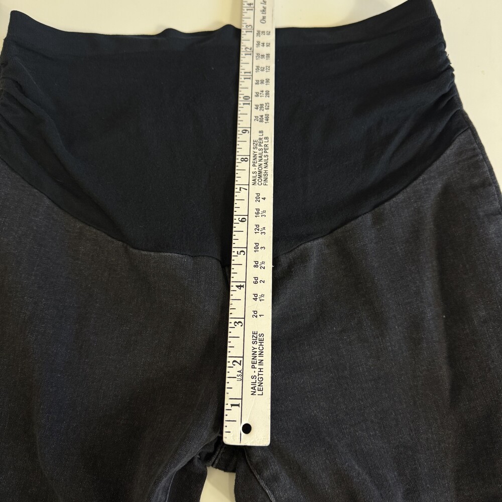 Maternity Black Cropped Ankle Jeans with Over-Belly Panel - Picture 9 of 10